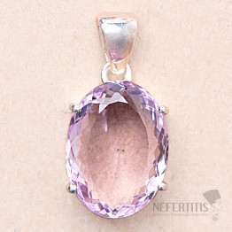 Amethyst Rose de France pendant silver Ag 925 P316