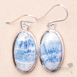 Scheelite blue earrings silver Ag 925 E320