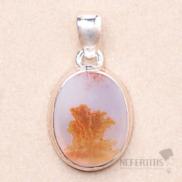 Agate dendritic pendant silver Ag 925 P3232