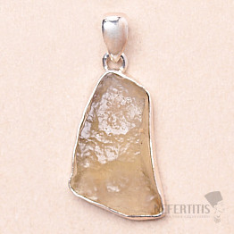 Libyan desert glass pendant silver Ag 925 P330