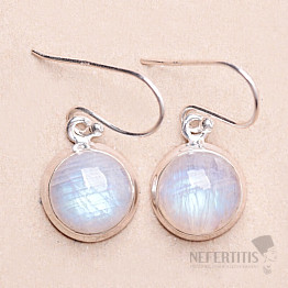 Moonstone rainbow earrings silver Ag 925 E3371