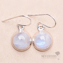 Moonstone rainbow earrings silver Ag 925 E3374