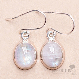 Moonstone rainbow earrings silver Ag 925 E3376