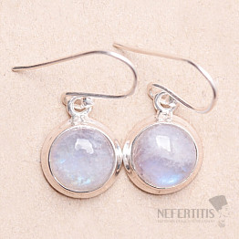 Moonstone rainbow earrings silver Ag 925 E3467