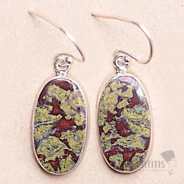 Dragon stone earrings silver Ag 925 E352