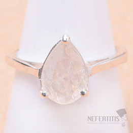 Moonstone rainbow ring silver Ag 925 35358