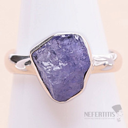 Tanzanite raw ring silver Ag 925 LOT355