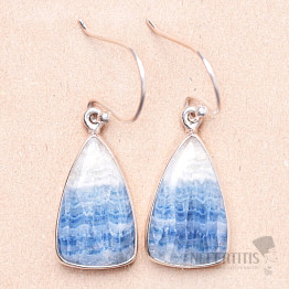 Scheelite blue earrings silver Ag 925 E358