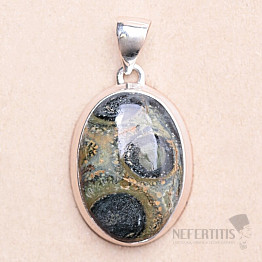 Jasper kambaba pendant silver Ag 925 P362