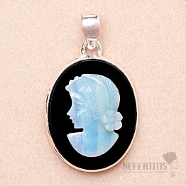 Onyx Cameo pendant silver Ag 925 36273