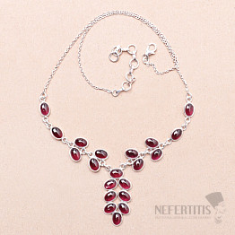 Garnet necklace silver Ag 925 36395