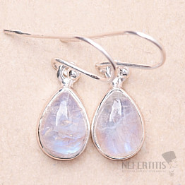 Moonstone rainbow earrings silver Ag 925 E3681