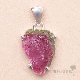 Tourmaline melon pendant silver Ag 925 P382