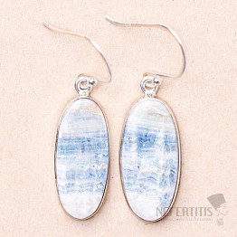 Scheelite blue earrings silver Ag 925 E383