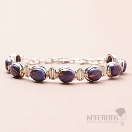 Turquoise purple bracelet silver Ag 925 38475