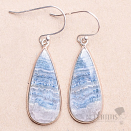 Scheelite blue earrings silver Ag 925 E391