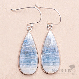 Scheelite blue earrings silver Ag 925 E396