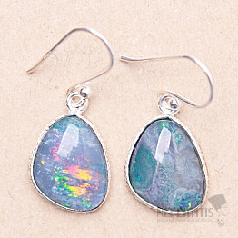 Opal australische Triplet-Ohrringe Silber Ag 925 LOT4