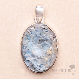 Kyanite Paraiba raw pendant silver Ag 925 P46