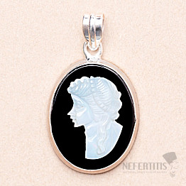 Onyx Cameo pendant silver Ag 925 48561