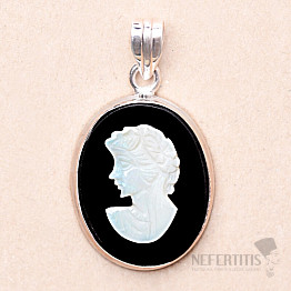 Onyx Cameo pendant silver Ag 925 48565