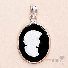 Onyx Cameo pendant silver Ag 925 48574