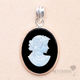 Onyx Cameo Anhänger Silber Ag 925 48575