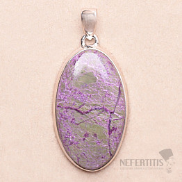 Variscite in purpurite pendant silver Ag 925 P527