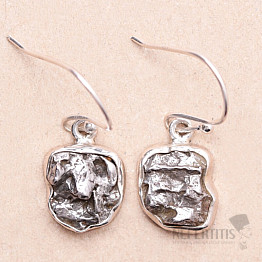 Campo del Cielo meteorite earrings silver Ag 925 E533