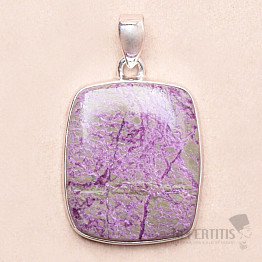 Variscite in purpurite pendant silver Ag 925 P533