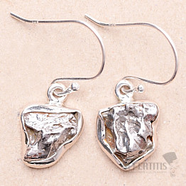 Campo del Cielo meteorite earrings silver Ag 925 E536