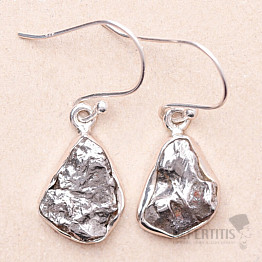 Campo del Cielo meteorite earrings silver Ag 925 E557