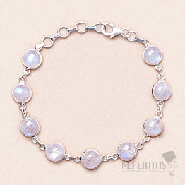 Moonstone rainbow bracelet silver Ag 925 57048