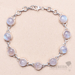 Moonstone rainbow bracelet silver Ag 925 B579