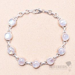 Moonstone rainbow bracelet silver Ag 925 B582