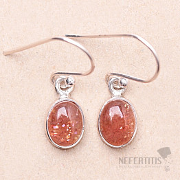 Sunstone earrings silver Ag 925 E59