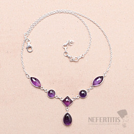 Amethyst necklace silver Ag 925 59115