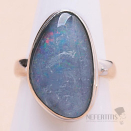 Opal Australian triplet ring silver Ag 925 59546