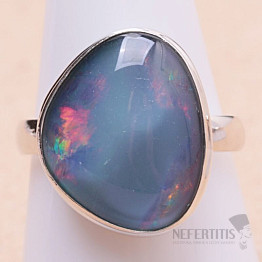 Opal Australian triplet ring silver Ag 925 59558