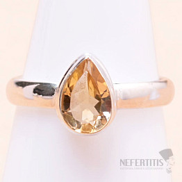 Citrine cut ring silver Ag 925 59709