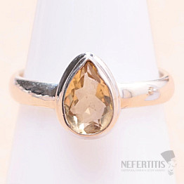 Citrine cut ring silver Ag 925 59736