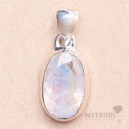 Moonstone rainbow cut pendant silver Ag 925 LOT60