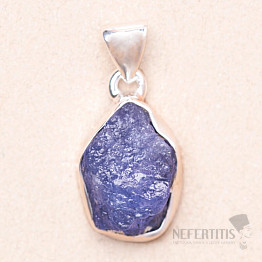 Tanzanite raw pendant silver Ag 925 LOT60