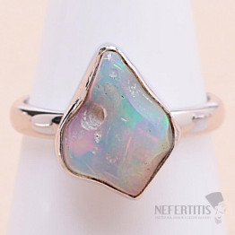 Opal Ethiopian raw ring silver Ag 925 LOT61