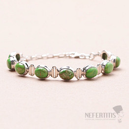 Turquoise green bracelet silver Ag 925 61325