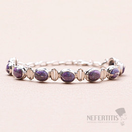 Turquoise purple bracelet silver Ag 925 61330