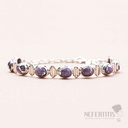 Turquoise purple bracelet silver Ag 925 61333