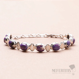 Turquoise purple bracelet silver Ag 925 61335