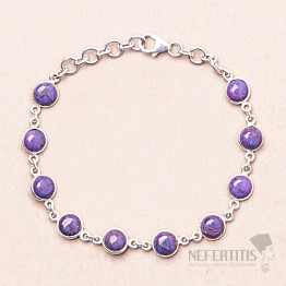 Turquoise purple bracelet silver Ag 925 61350