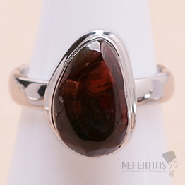 Agate Mexican Fire Ring Silver Ag 925 R614